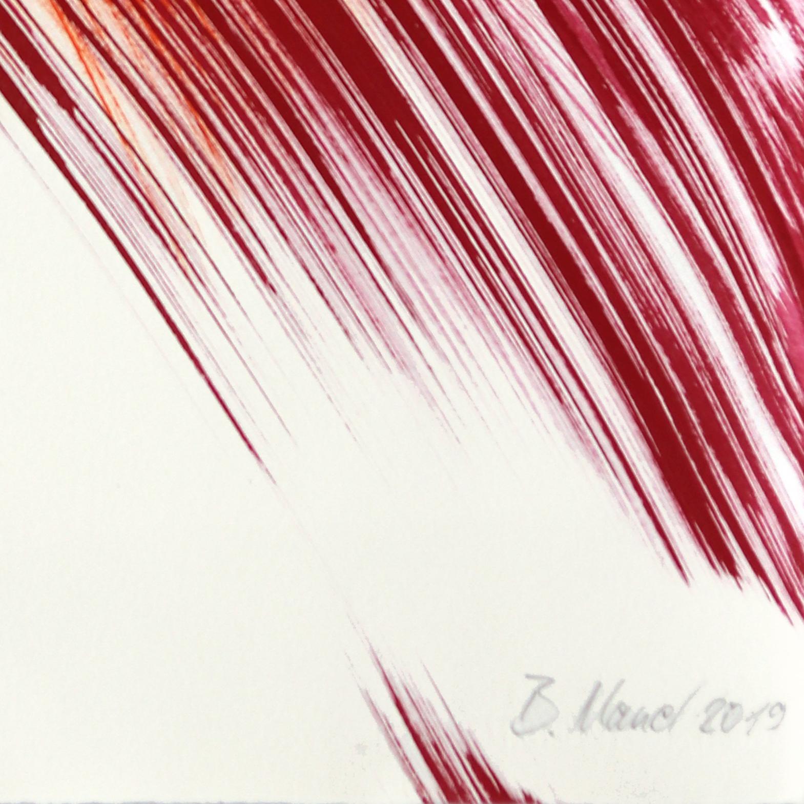 The Red Cloth 142 - Pittura figurativa minimalista originale a inchiostro su carta in vendita 1