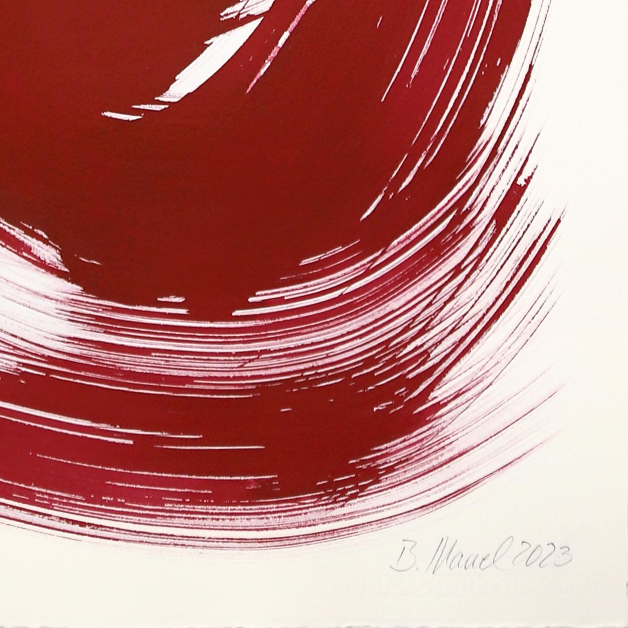 El Paño Rojo 146- Minimalista Figurativo Romántico Pintura original a tinta sobre papel en venta 2