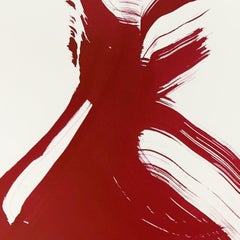 The Red Cloth 148 - Minimalist Figurative Original Ink Painting on Paper