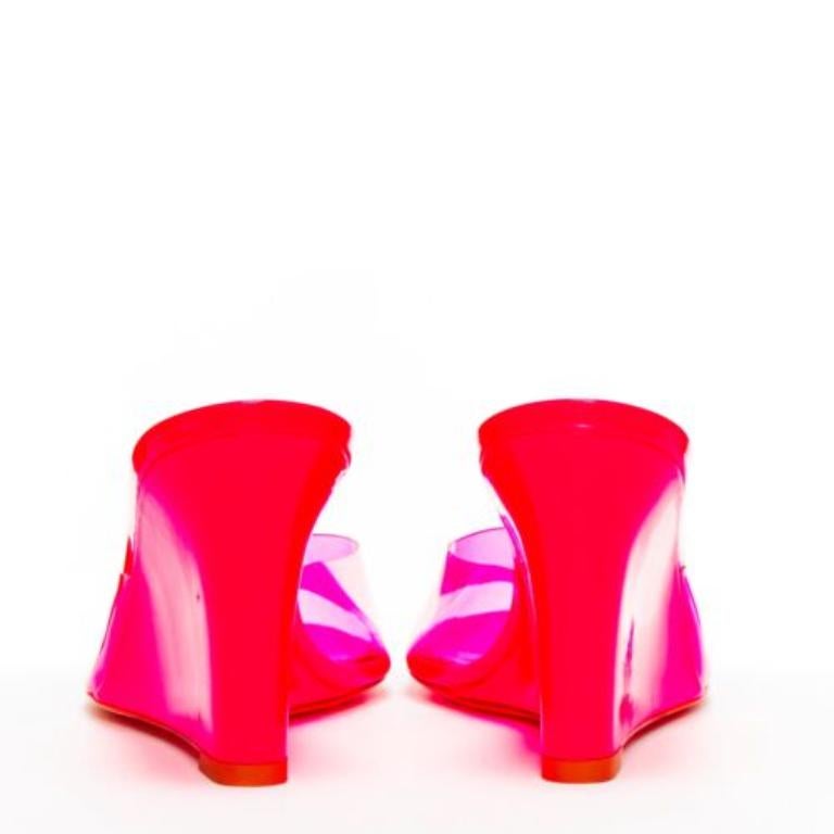 De las mujeres BETTINA VERMILLON Emili Sindlev Britney rosa caliente PVC cuña mules EU37.5 en venta