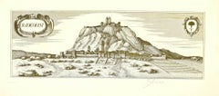 Mappa di Radicofani - Acquaforte originale di Bettino Craxi - Fine del XX secolo