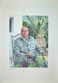 Portrait  -  Impression sérigraphie de Bettino Craxi - années 1990