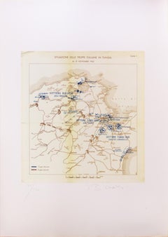 Situazione Forze contrarie  in Tunisia - Fotolitografia di Bettino Craxi - 1997