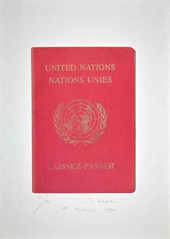 United Nations - Lithograph by Bettino Craxi - 1994
