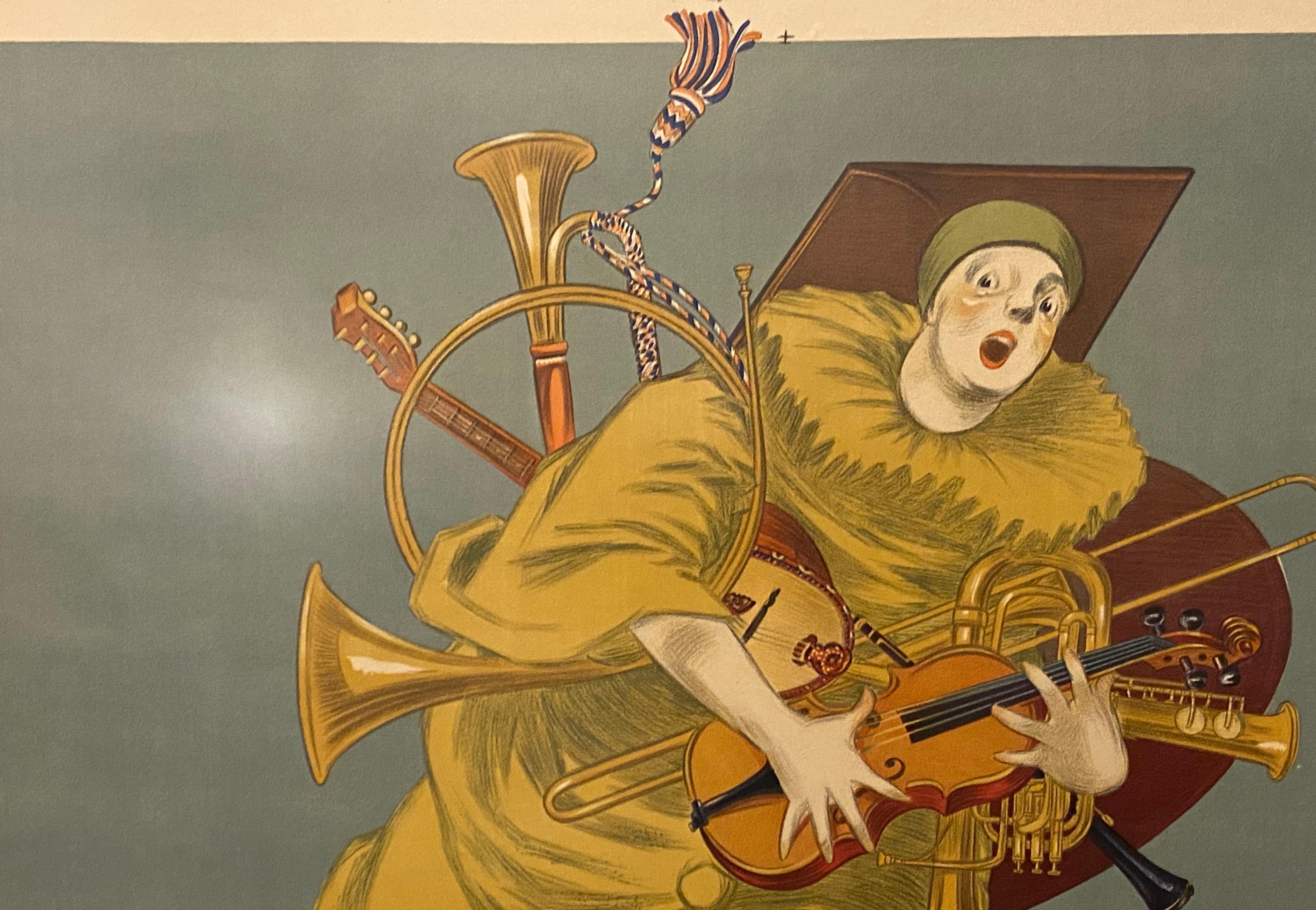 Betto Lotti Poster 1925 Music Bossard-Bonnel Piano Violin Horn Orchestra Framed 2