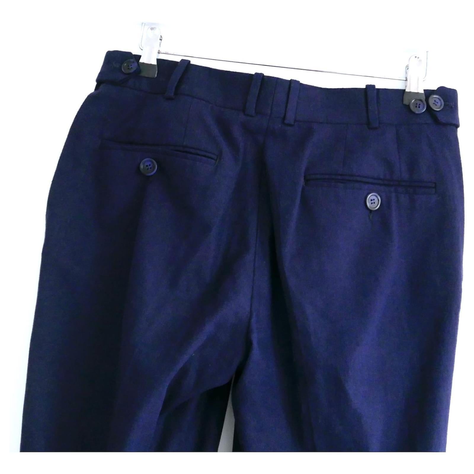 Pantalon en lin bleu marine Bettter x Rika Studio Pour femmes en vente