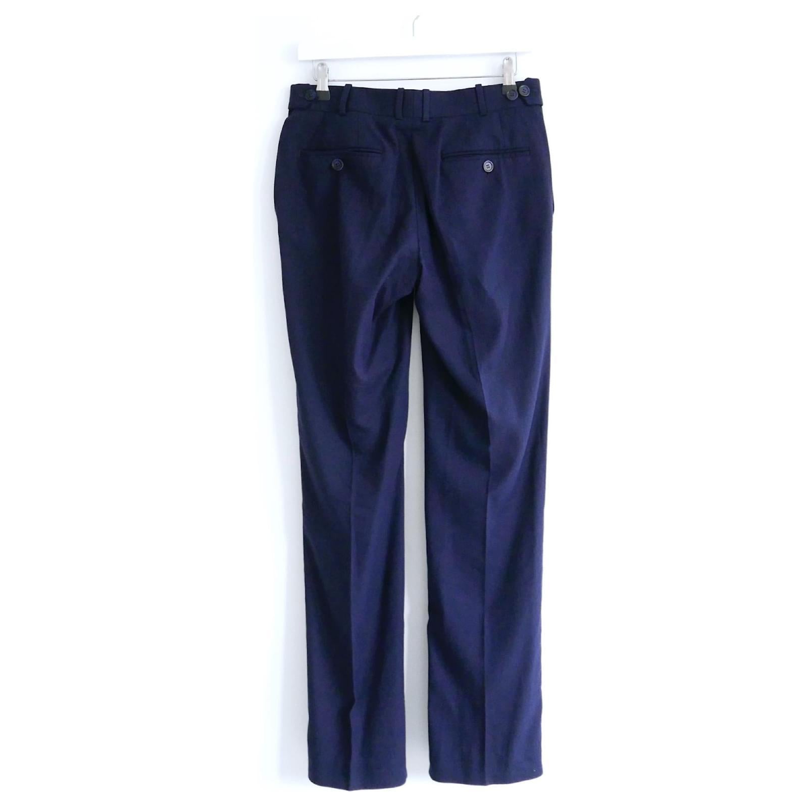Pantalon en lin bleu marine Bettter x Rika Studio en vente 1