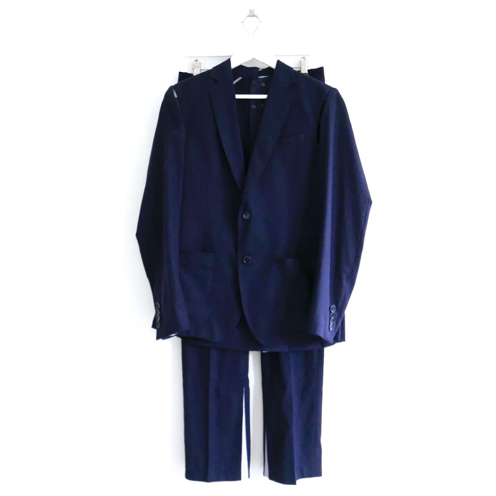 Pantalon en lin bleu marine Bettter x Rika Studio en vente 3