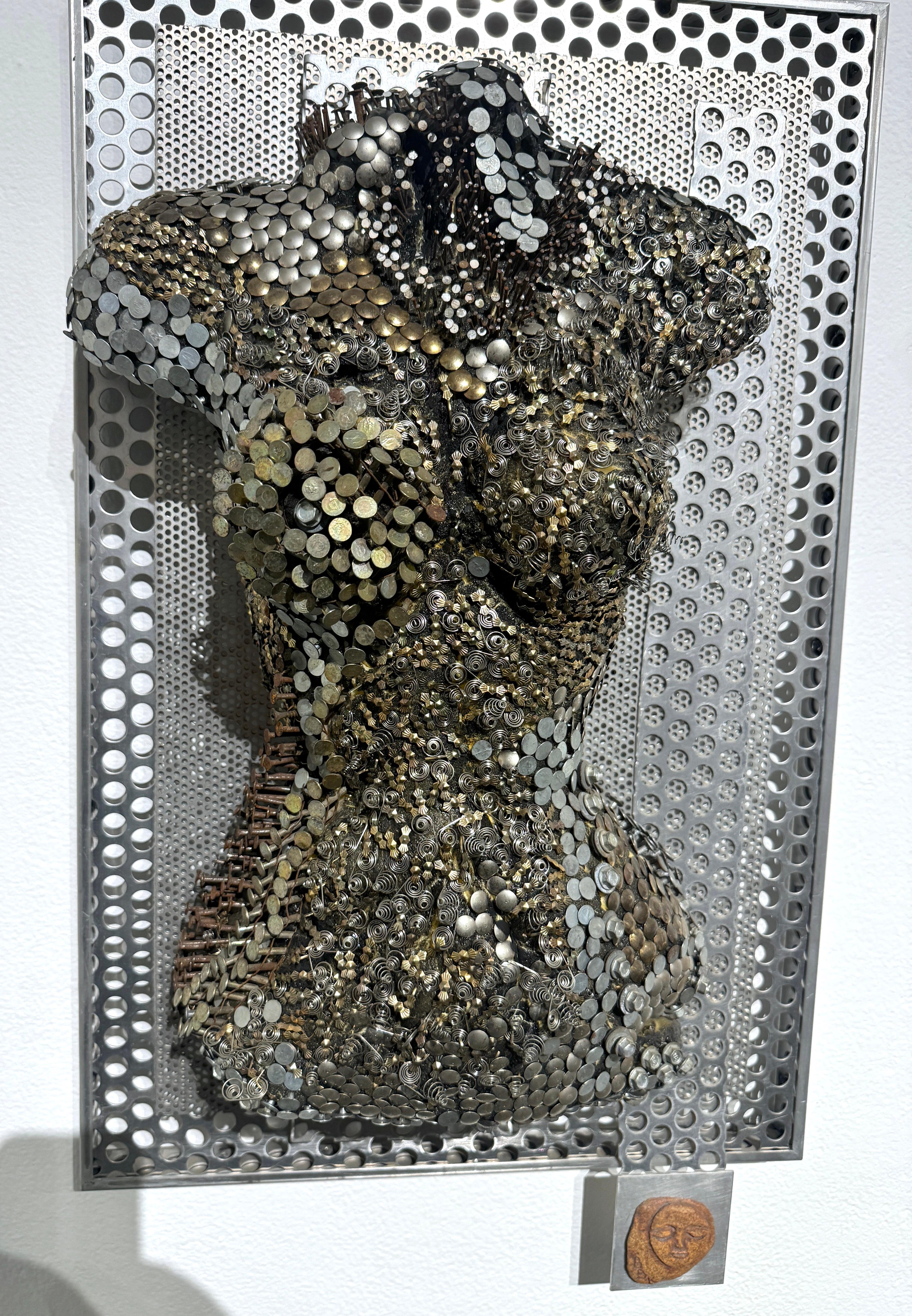 Betty Bairamian Abstract Sculpture - Body Art, Metal Sculpture, Installation, Original Handmade, Ready to Hang