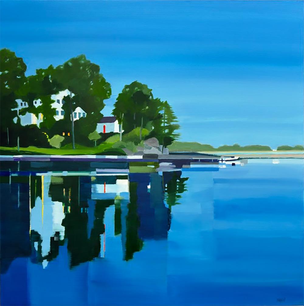 I Hear The Oyster Catcher Again, Riflessione, Blu, Acqua, Paesaggio, pittura