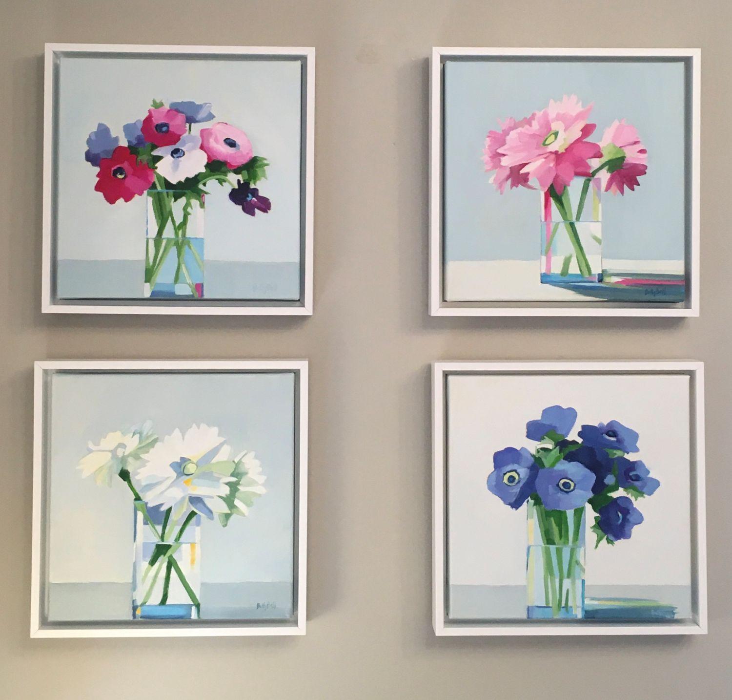 Cette rose, fleurs, rose, peinture, florale, jour des mères, vase, peinture à l'huile en vente 1
