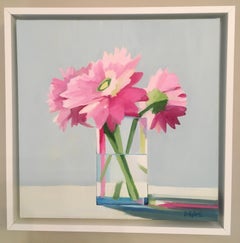 That Pink, Flowers, Pink, Painting, Floral, Mothers Day, Vase, Ölgemälde