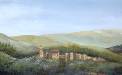 "Puente sobre el Neckar, ciudad de Heidelberg" - Pintura al Óleo Original sobre Lienzo