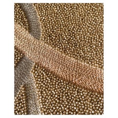 Betty Cabinet Bronze Swirl - hand embroidered haute couture furniture