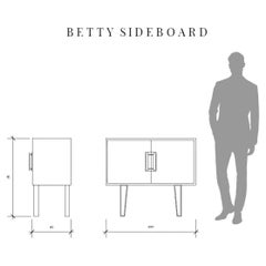 Betty Cabinet Ikat Floral - Hand embroidered luxury furniture