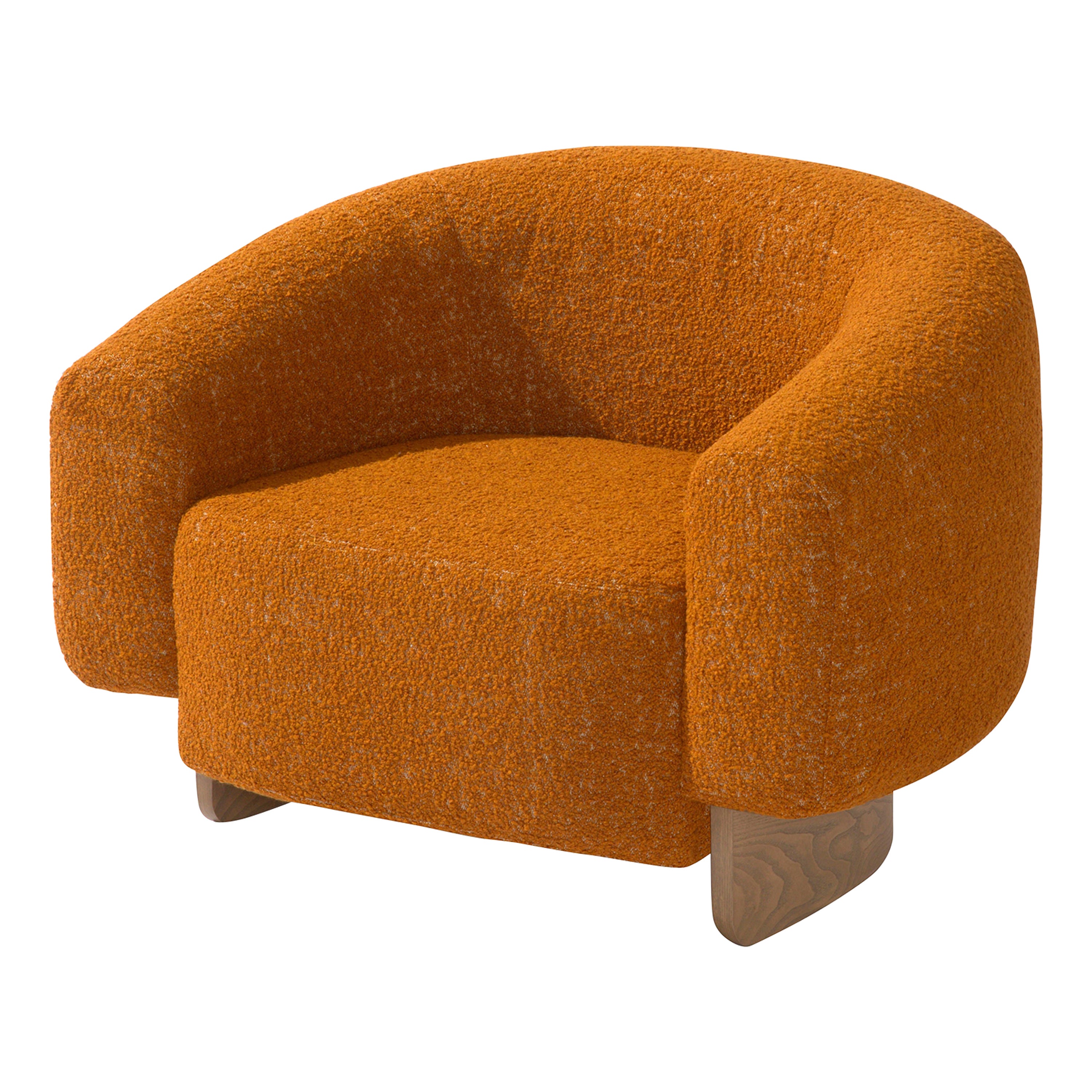 Betty Carpanese Home Italia Sillón con Base de Madera de Fresno Moderno Siglo XXI
