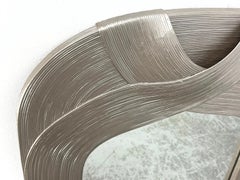 Specchio da parete Betty Cobonpue Large Pencil Reed con finitura a foglia d'argento