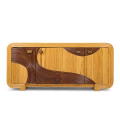 Betty Cobonpue, credenza in rattan del metà del secolo scorso