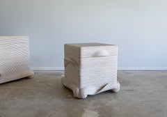 Betty Cobonpue Sculptural Split Reed Lidded Storage Chest or Side Table, 1980s