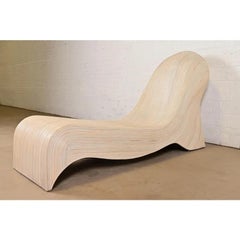 Betty Cobonpue Sculptural Split Reed Rattan Chaise Lounge