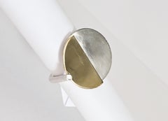 Betty Cooke Gold and Silver Half Circles Ring