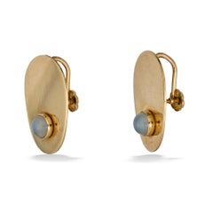 Betty Cooke Gold Earrings with Moonstones