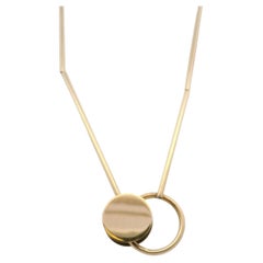 Betty Cooke Mid Century Modern 14k Yellow Gold Tube Bead Necklace