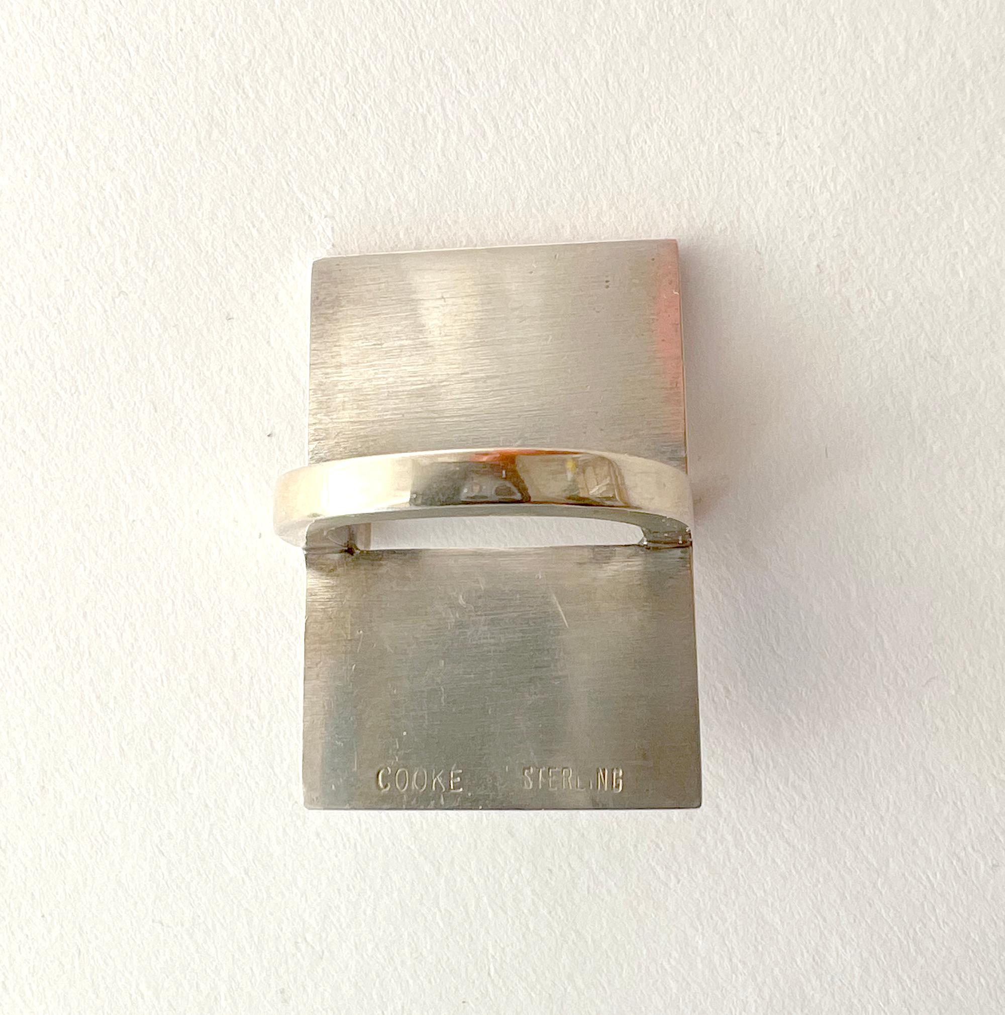 Artisan Betty Cooke Sterling Silver American Modernist Minimalist Ring