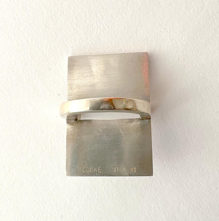 Artisan Betty Cooke Sterling Silver American Modernist Minimalist Ring For Sale