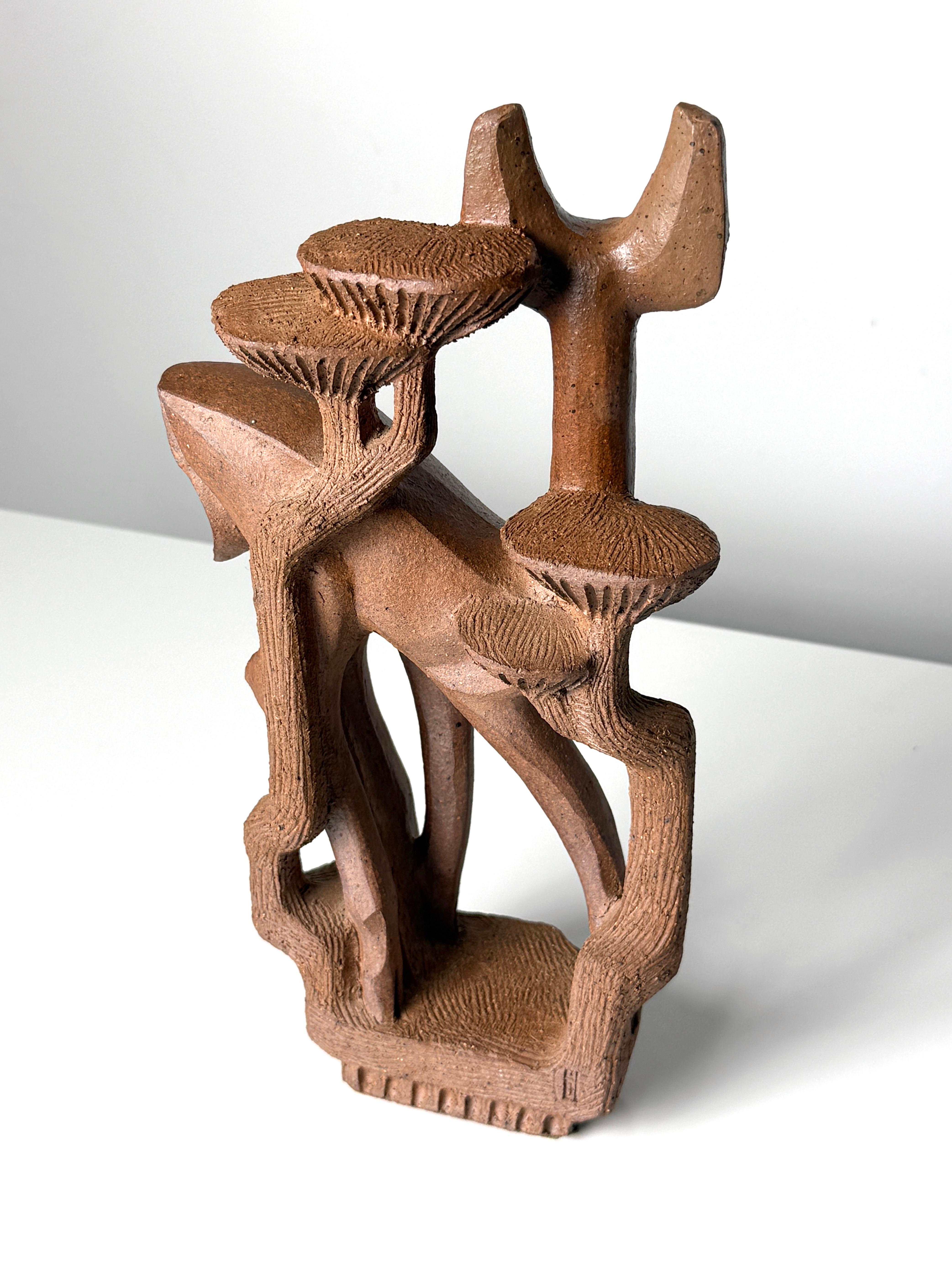 Betty Davenport Ford Sculpture moderniste en céramique représentant un cerf, Californie moderne années 1950 en vente 2