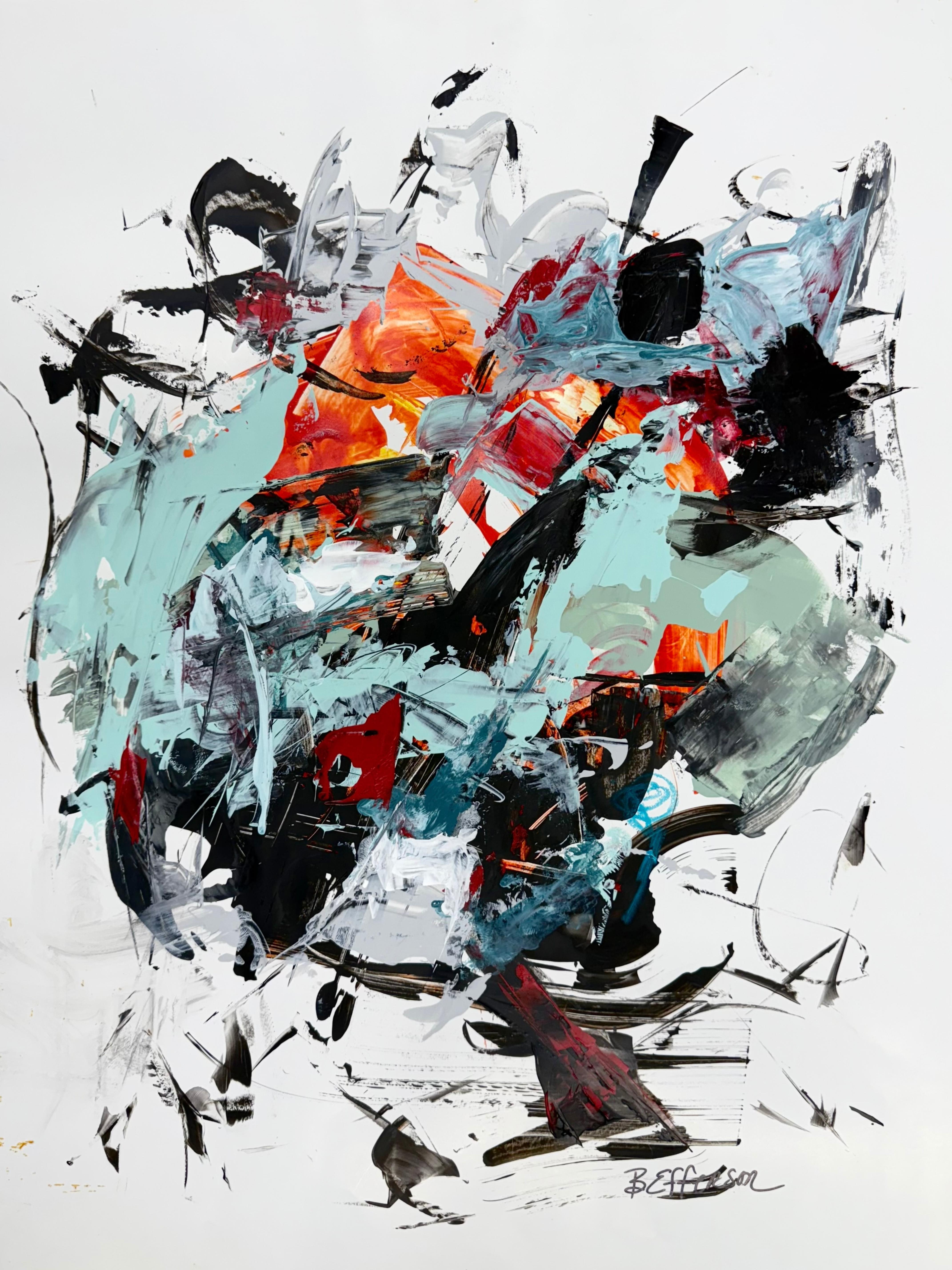 Betty Efferson Abstract Painting - Action Please