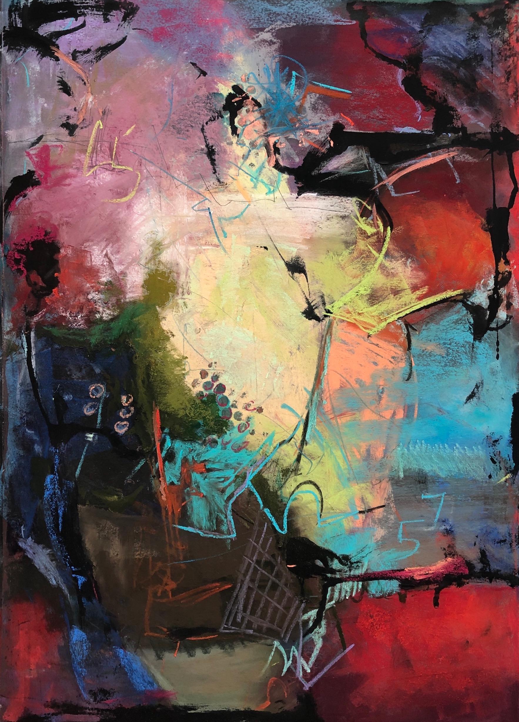 Always 57, Abstract Painting, 27x20 Inches, Unframed