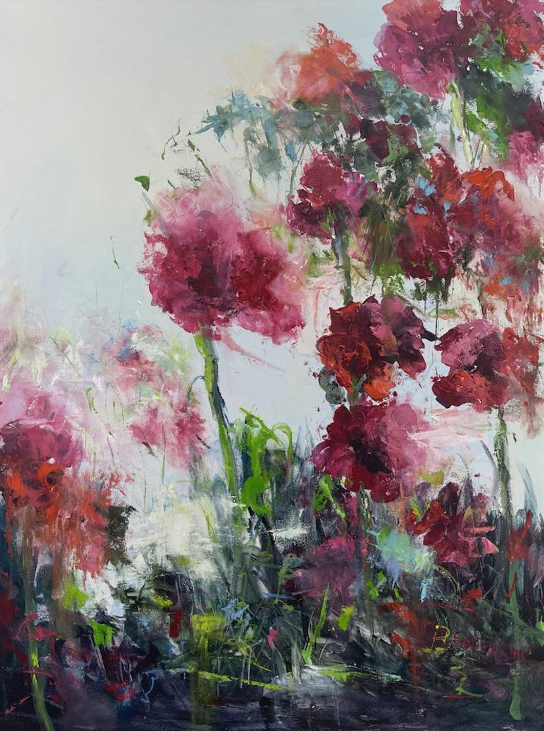 Betty Efferson Abstract Painting - Blowing in the Wind