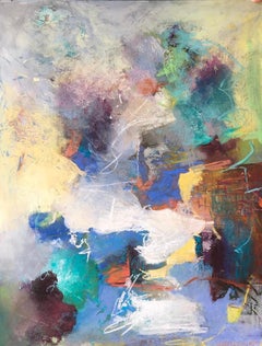 Calmness, Abstract Oil Pastel Painting on Archival Paper, 27x21