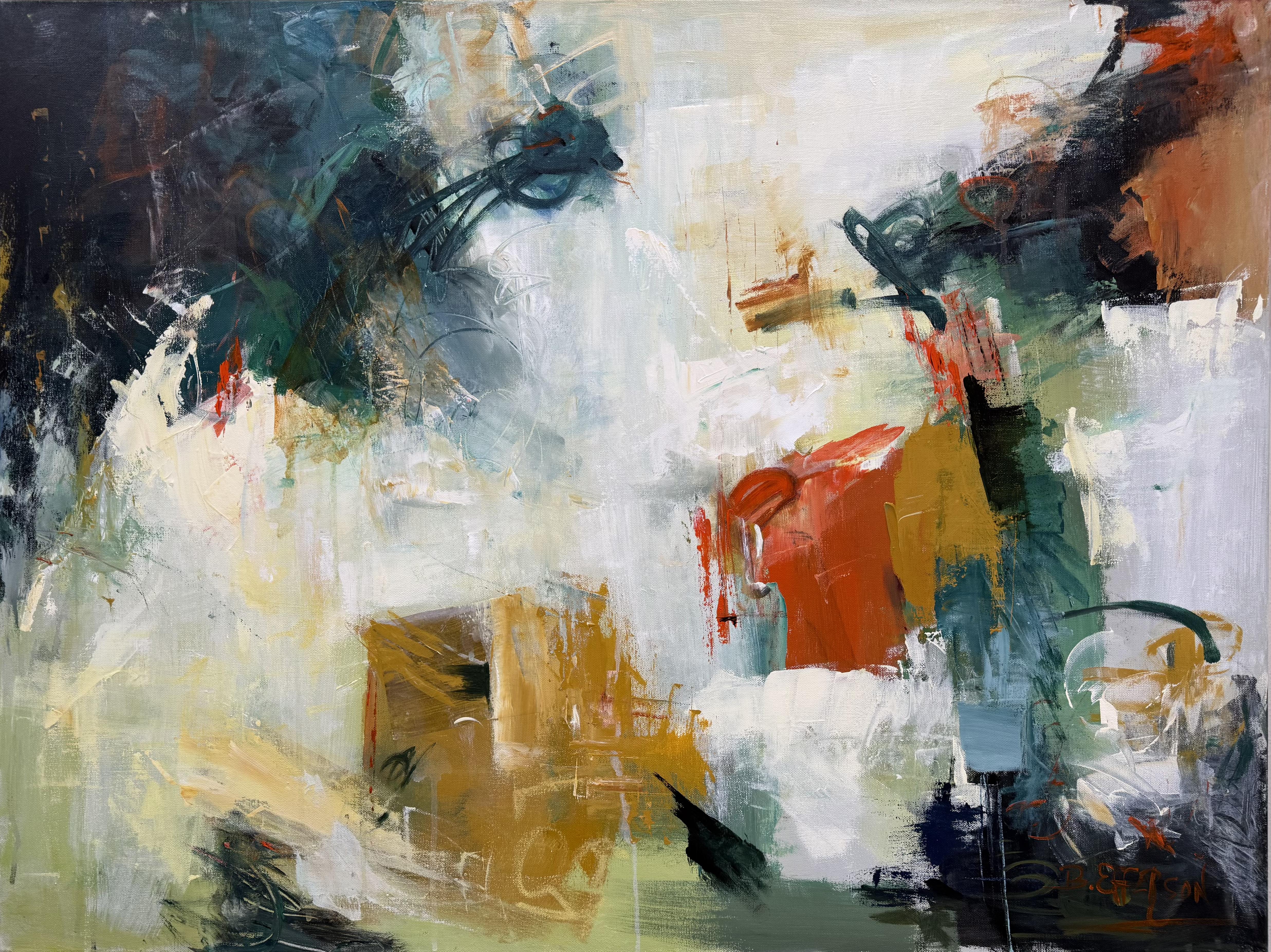 Change the Subject, Abstract Painting, Colorful Landscape, 30x40 Inches