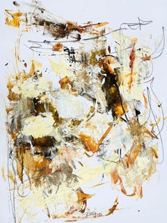 „Digging for Gold“, abstraktes Gemälde aus Acryl und Tusche, 22 x 18 Zoll, ungerahmt