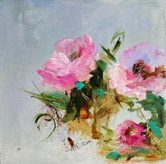 Ewig Rosa II, Stilleben, Abstrakt, 12x12 Zoll, Floral