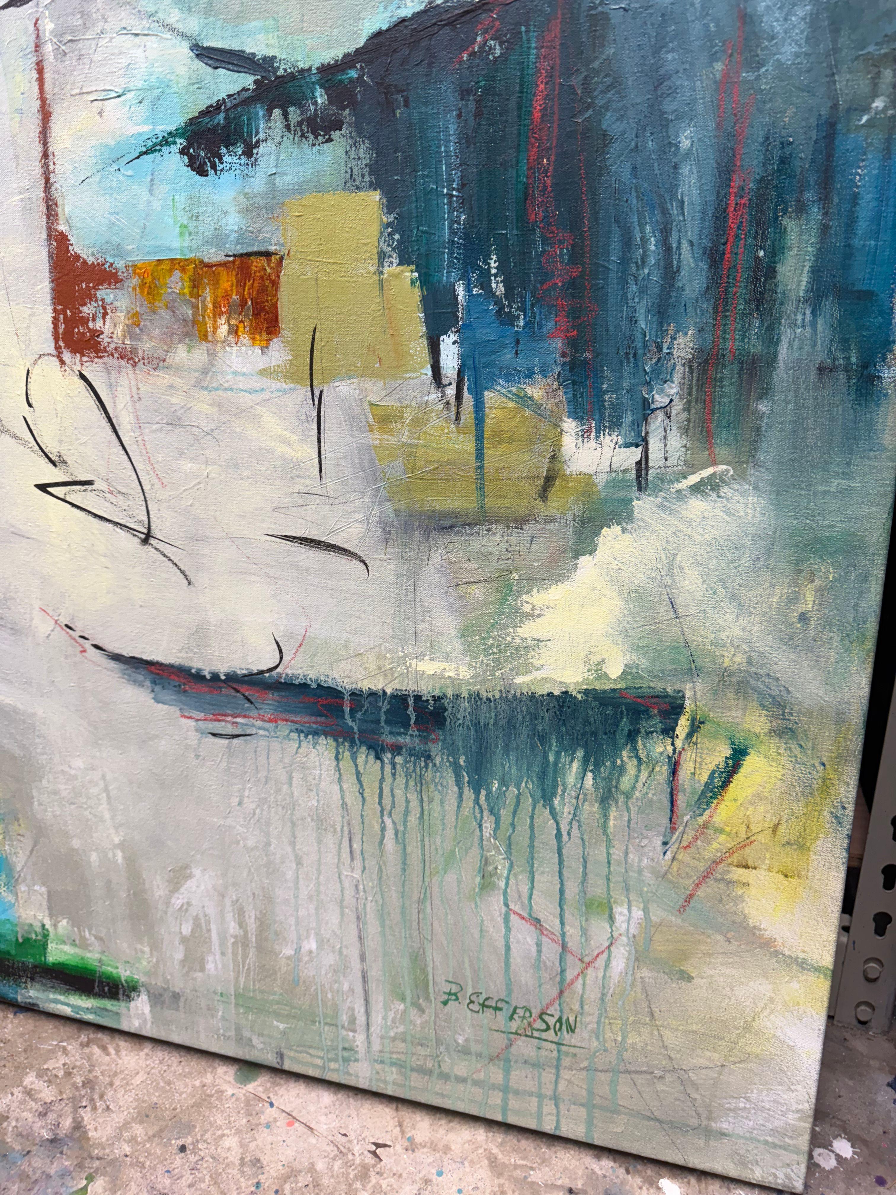Stella cadente - Abstract Painting Grigio di Betty Efferson