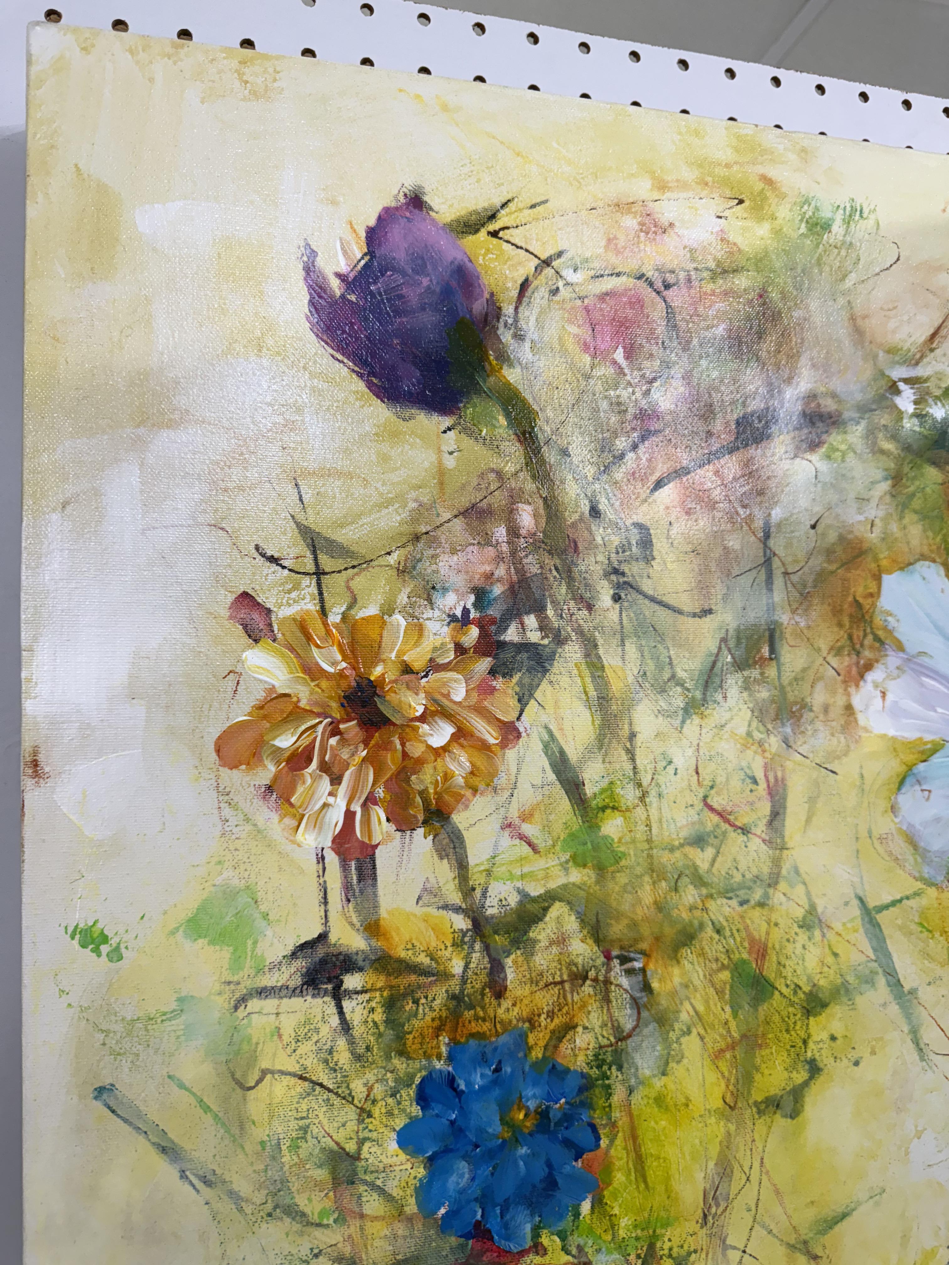 Il giardino fiorito I+I - Painting Impressionismo astratto di Betty Efferson