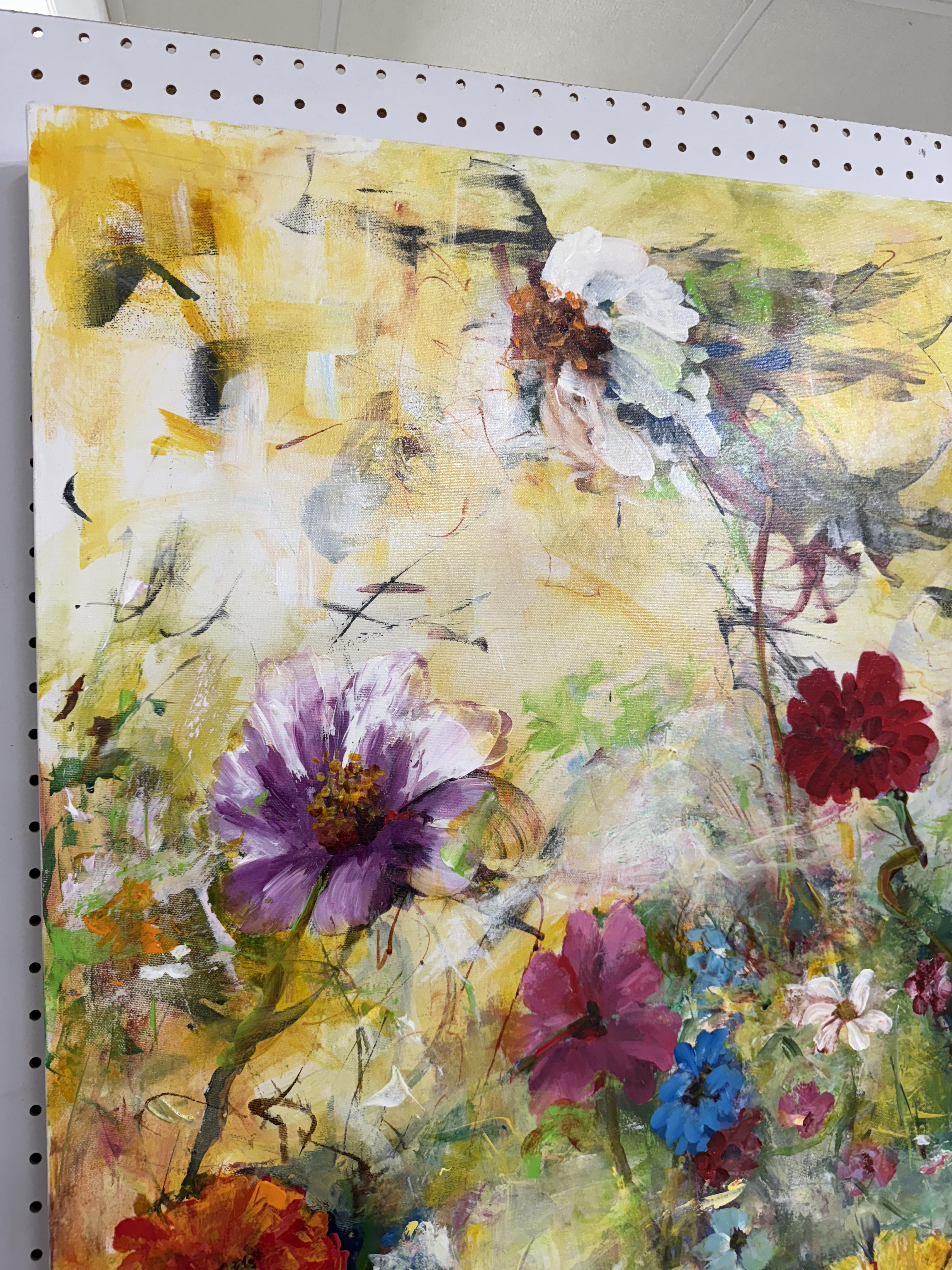 Il giardino fiorito II - Painting di Betty Efferson