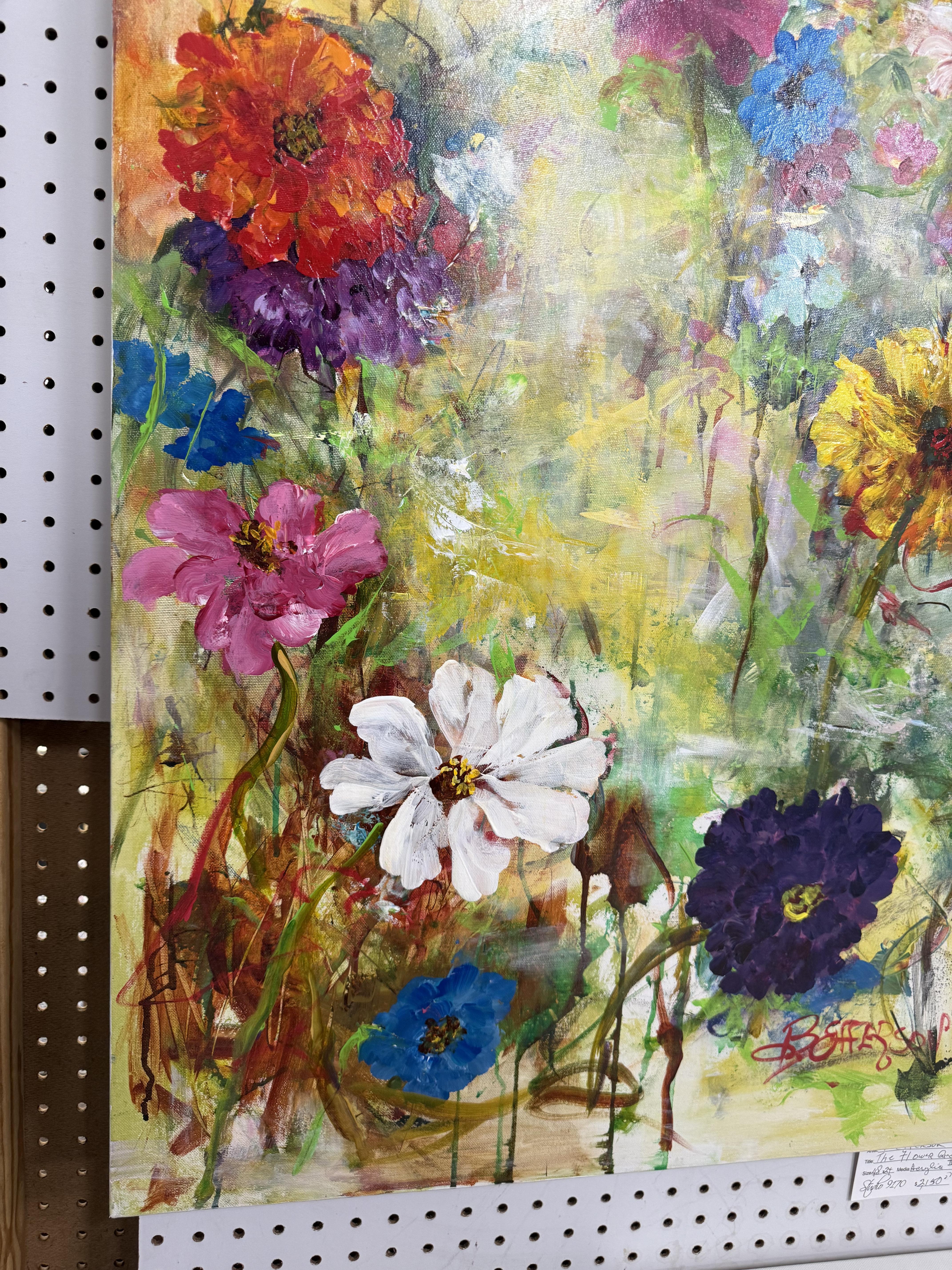 Il giardino fiorito II - Painting Impressionismo astratto di Betty Efferson