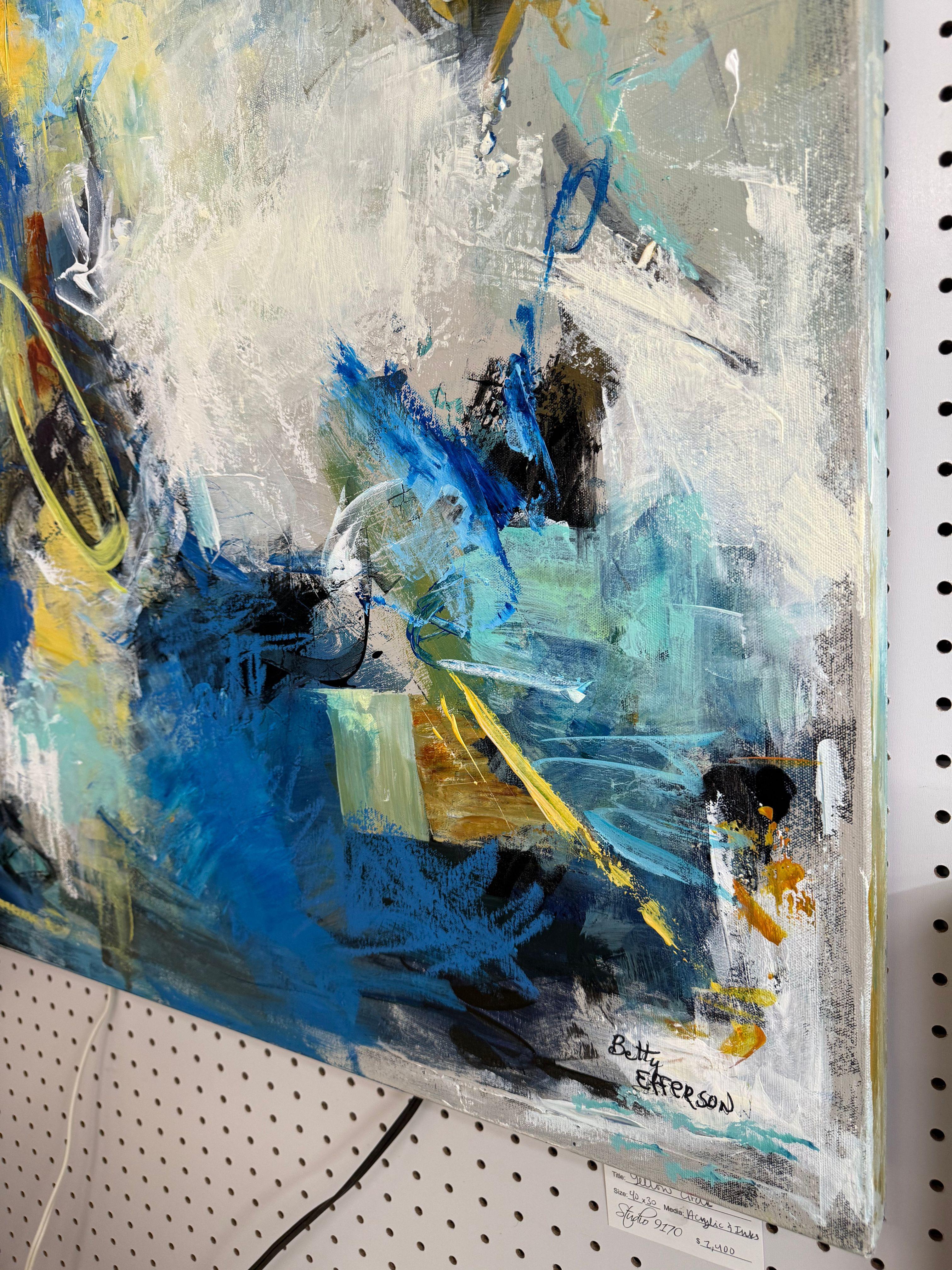 Cerchio giallo - Painting Espressionismo astratto di Betty Efferson