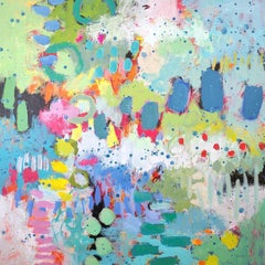 Forget-Me-Not - Square, Cool , Pretty, Colorful, Abstract - Betty Franks