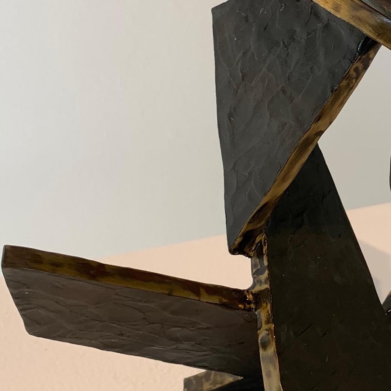 Holistic 72 - Gold Abstract Sculpture by Betty Gold