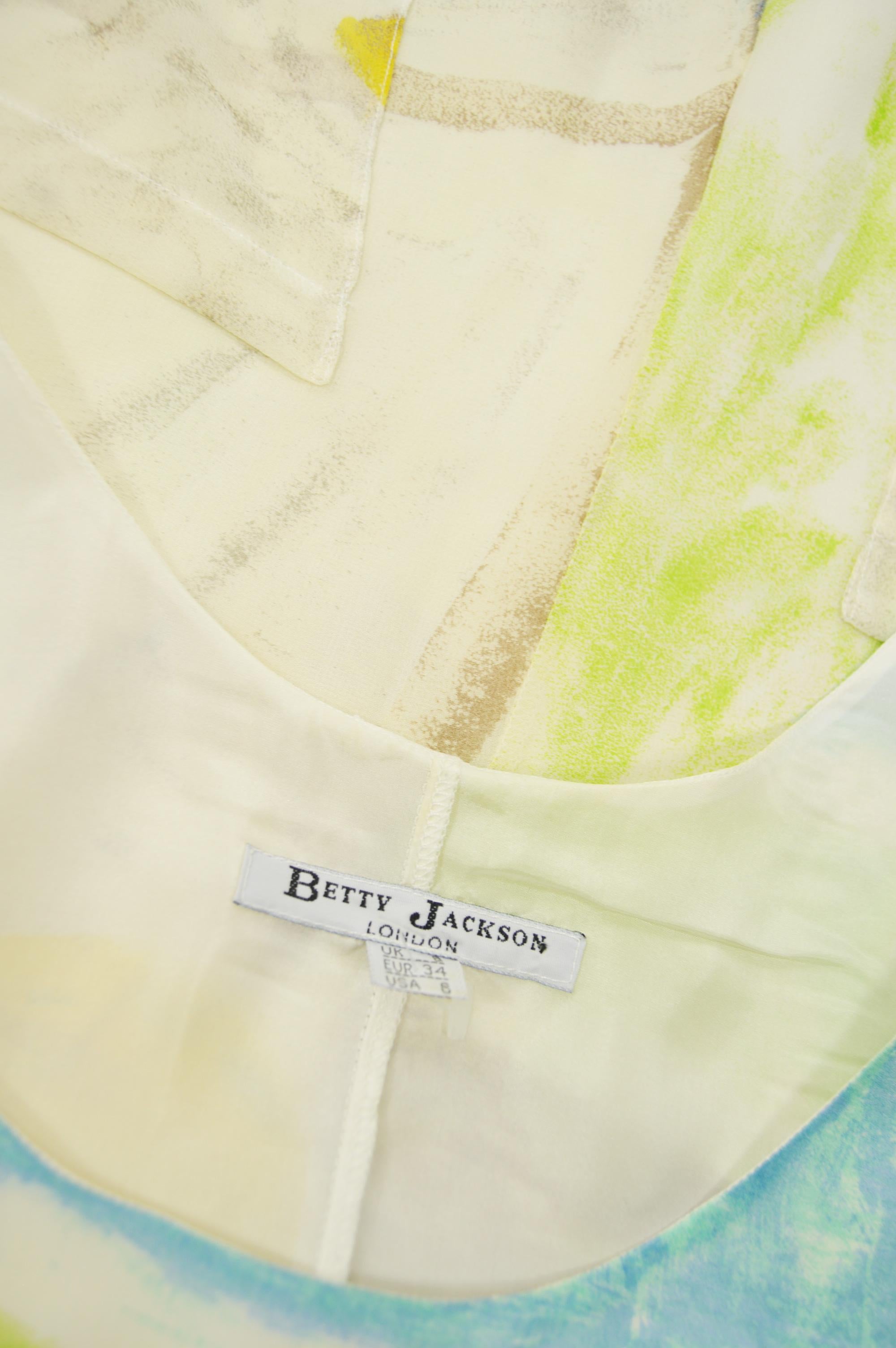 Betty Jackson Vintage Silk Shift Dress For Sale 1