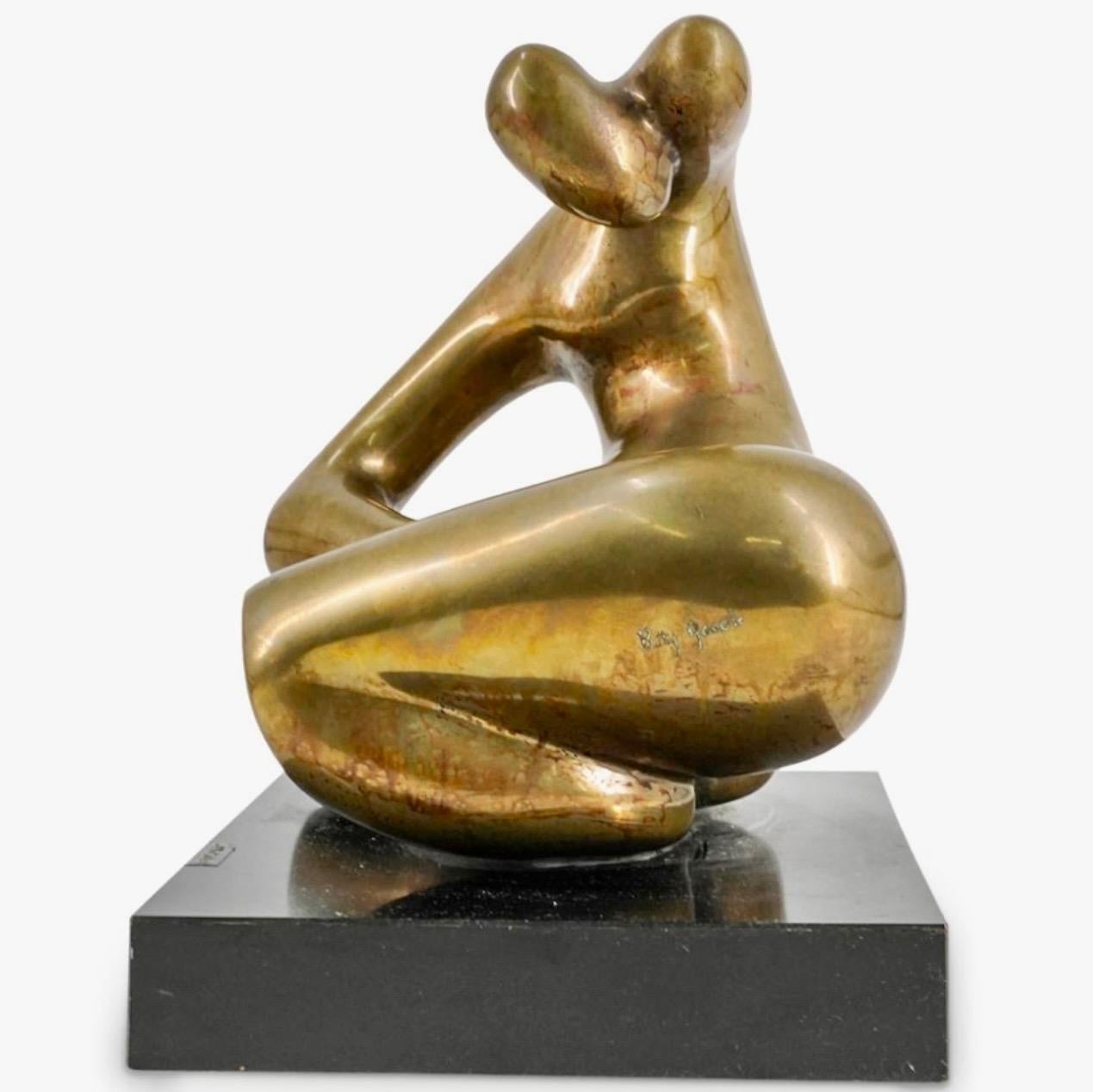Betty Jacob Abstract Sculpture - Modern Bronze Figure