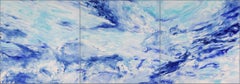 Living Oceans (triptych)  blue water ocean - Contemporary American Impressionism