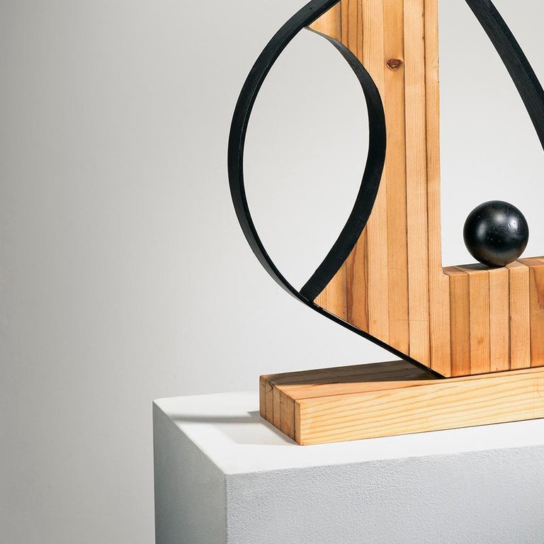Betty McGeehan Minimal Abstract Wood Sculpture 'The Academic' For