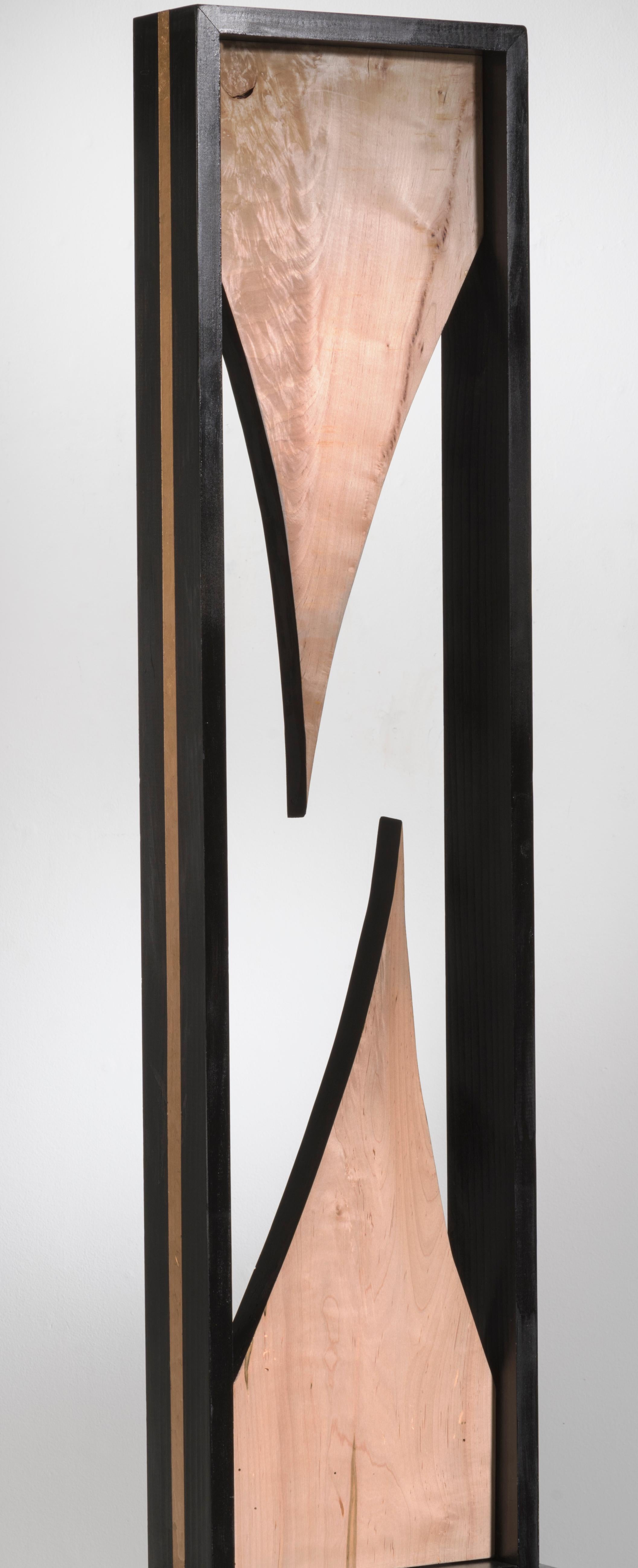 Minimal wood sculpture: 'Point of Contention' - Contemporary Sculpture by Betty McGeehan