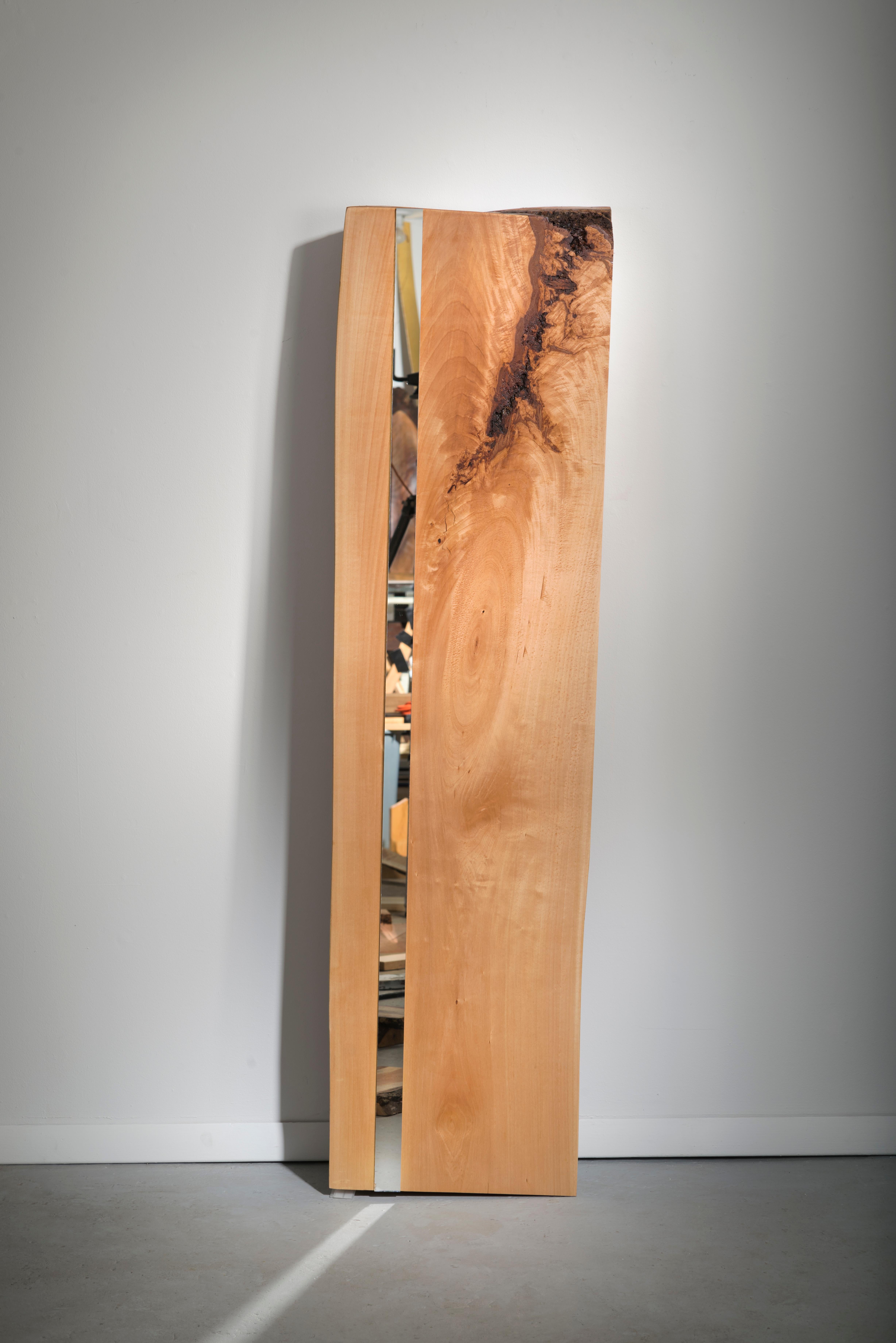 Betty McGeehan Abstract Sculpture - Minimal wood sculpture: 'Revelation'